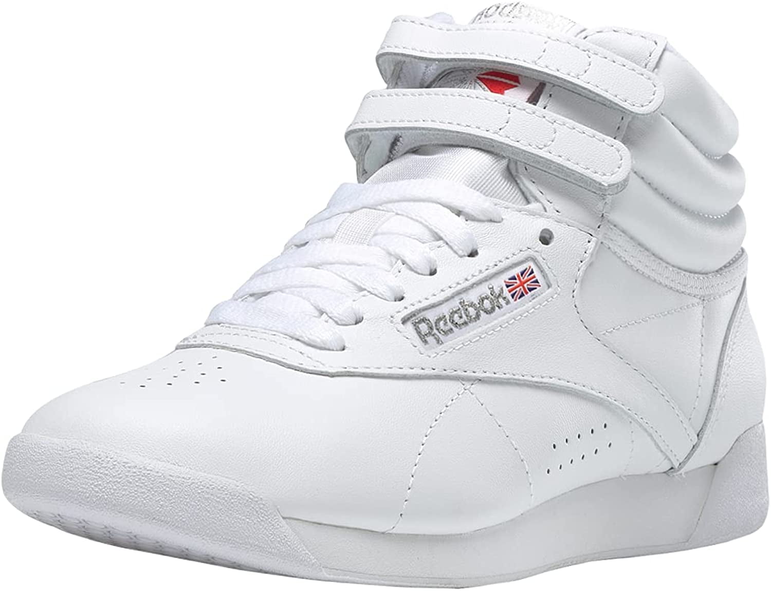 Reebok Womens Freestyle Hi Sneaker 8.5 White Silver 2