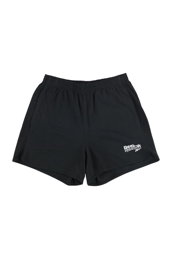 Womens French Terry Athletic Workout Shorts, Black, Large