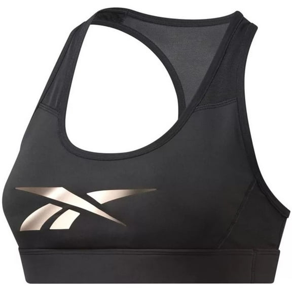 Reebok Womens Hero Racer Sports Bra, Black, X-Small