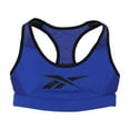 thumbnail image 1 of Reebok Womens Hero Racer Sports Bra, Blue, XX-Small, 1 of 2