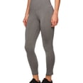 thumbnail image 1 of Reebok Womens High Rise Capri Leggings Yoga Pants, Grey, Medium, 1 of 1