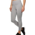 thumbnail image 1 of Reebok Womens High Rise Capri Leggings Yoga Pants, Grey, Medium, 1 of 1