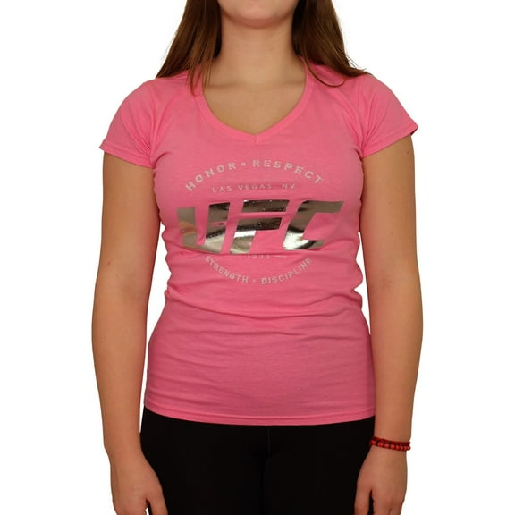 Reebok Womens Honor Respect Strength Discipline Graphic T-Shirt, Pink, Medium