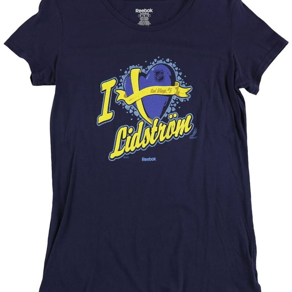 Reebok Womens I Love Lindstrom Graphic T-Shirt, Blue, Large