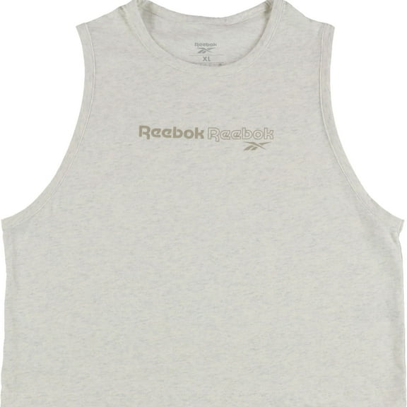 Reebok Womens Identity Rie Racerback Tank Top, Beige, Medium
