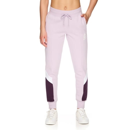 Reebok Womens Journey Color Block French Terry Jogger with Pockets, Sizes XS-XXXL