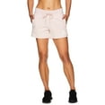 thumbnail image 1 of Reebok Womens Journey Color Block French Terry Shorts with Pockets, Sizes XS-XXXL, 1 of 4