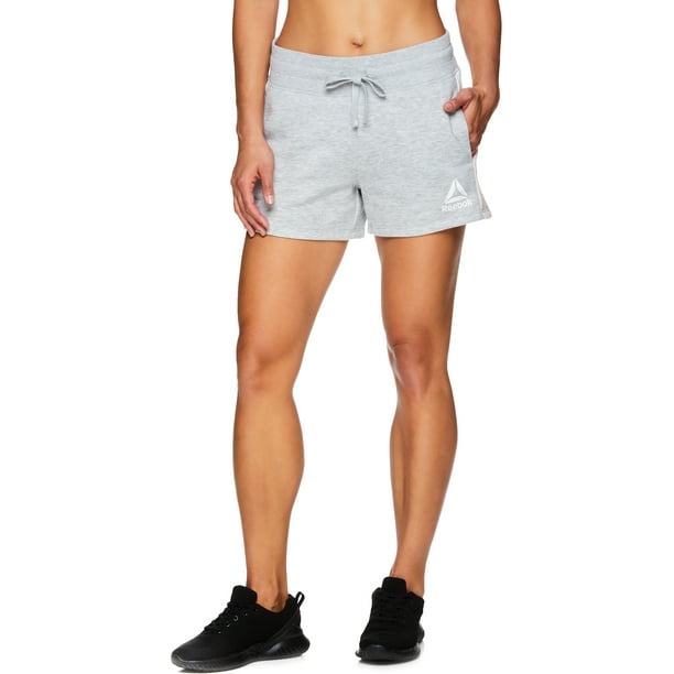 Reebok Womens Journey Color Block French Terry Shorts with Pockets