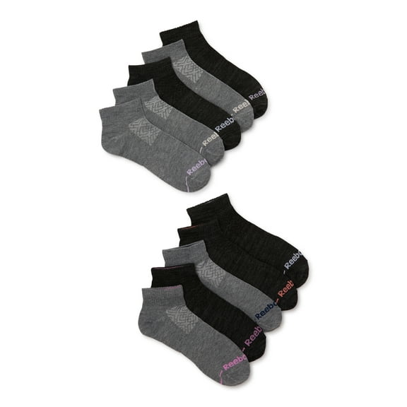 Reebok Women's Pro Series Performance Lightweight Ankle Socks, 10-Pack