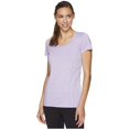 thumbnail image 1 of Reebok Womens Linear Marled Basic T-Shirt, Purple, Medium, 1 of 5