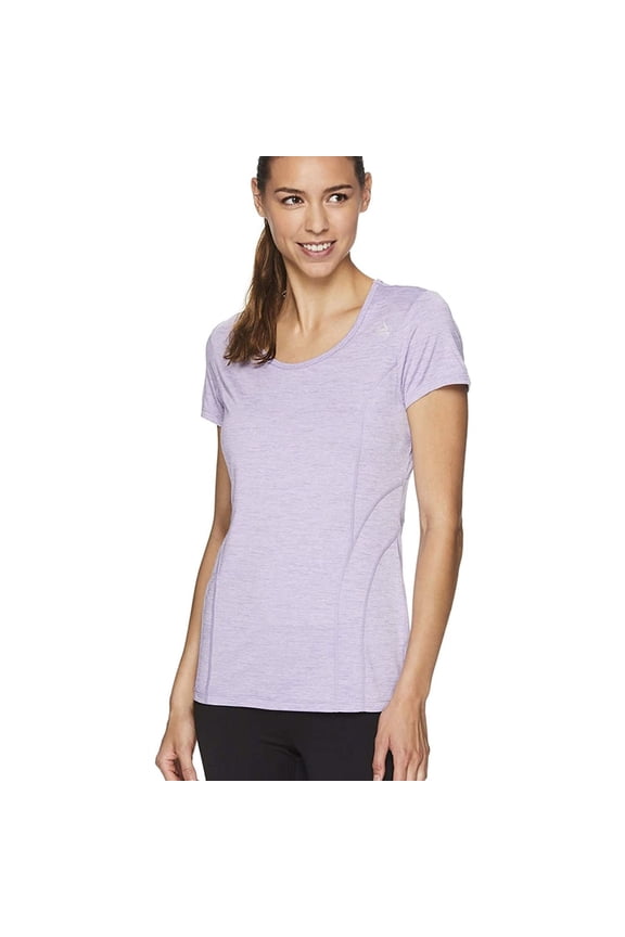 Womens Linear Marled Basic T-Shirt