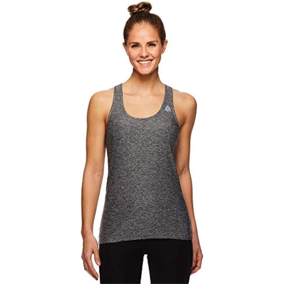 Reebok Womens Marled Jersey Racerback Tank Top