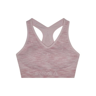Reebok Womens Medium Impact Seamless Sports Bra With Removable Bra Cups, Sizes S-3XL