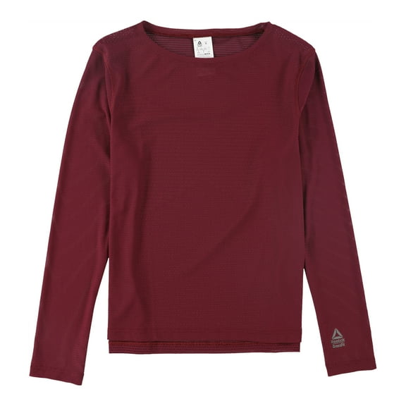 Reebok Womens Mesh Basic T-Shirt, Red, Small