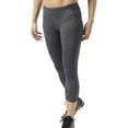 thumbnail image 1 of Reebok Womens OS Lux 3/4 Tight Stretch Compression Athletic Pants, Grey, Small, 1 of 1