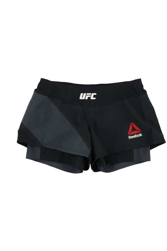 Womens Octagon Combat Athletic Workout Shorts, Black, 24