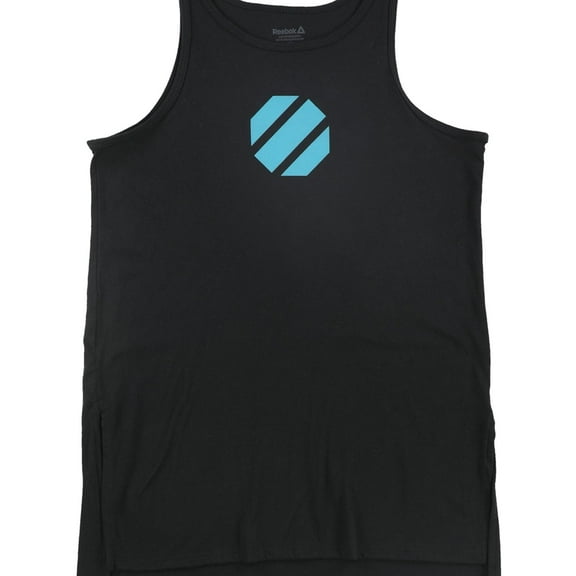 Reebok Womens Octagon Logo Tank Top, Black, Large
