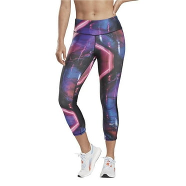 Reebok Womens One Series Running Compression Athletic Pants, Multicoloured, X-Small