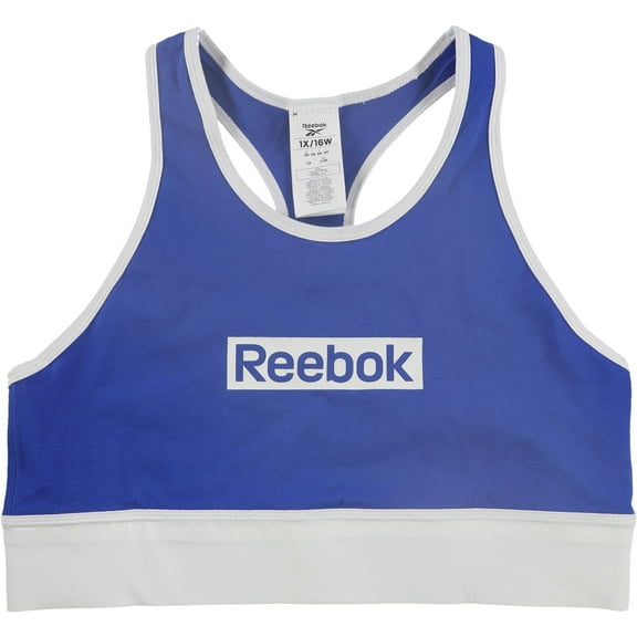 Reebok Womens Low Impact Sports Bra, Blue, Plus Size, 16W