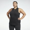thumbnail image 1 of Reebok Womens Sleeveless Burnout Racerback Tank Top, Black, Plus Size, 1X, 1 of 6