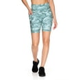 thumbnail image 1 of Reebok Womens Printed Highrise Bike Short with Pockets, 7" Inseam, Sizes XS-XXXL, 1 of 5