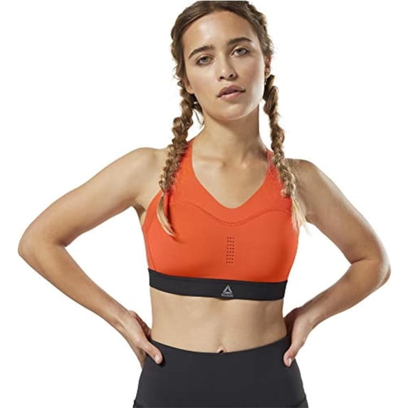 Reebok Womens Puremove Sports Bra, Orange, XS/S