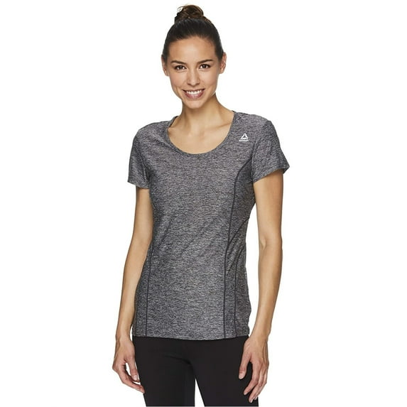 Reebok Womens Reversed Marled Basic T-Shirt