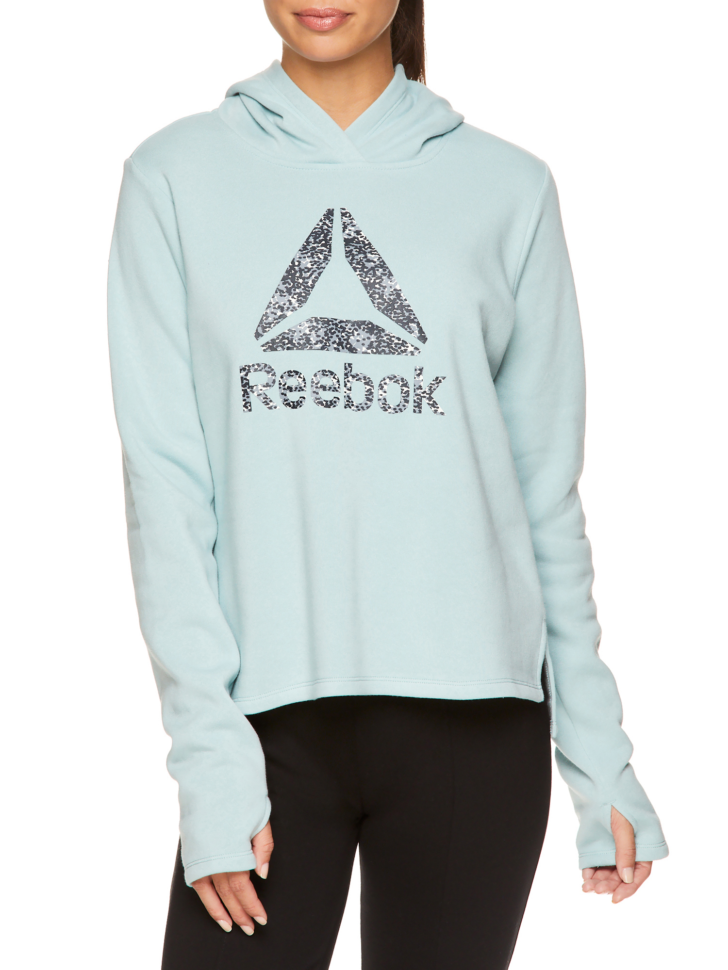 Reebok Womens Side Slit Hoodie with Graphic - image 1 of 4