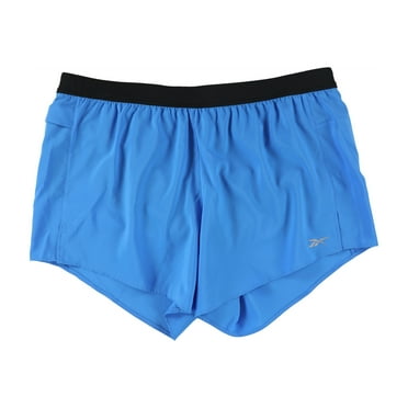 Reebok Womens Solid Athletic Workout Shorts, Blue, Large