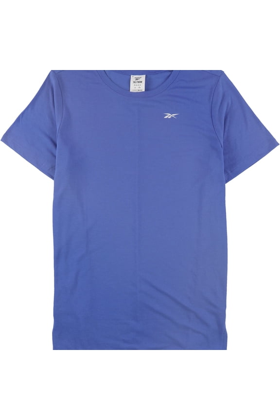 Womens Solid Basic T-Shirt, Blue, Plus Size, 1X/16W