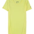 thumbnail image 1 of Reebok Womens Solid Basic T-Shirt, Yellow, Medium, 1 of 2