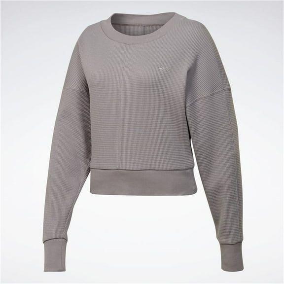 Reebok Womens Studio Layer Sweatshirt, Grey, XX-Small