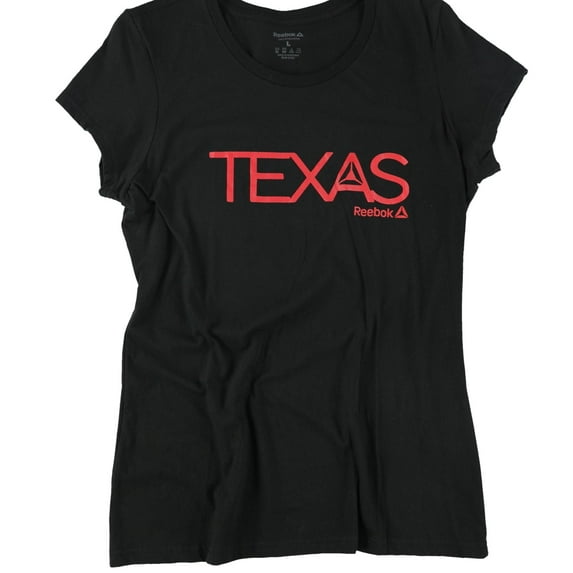 Reebok Womens Texas Graphic T-Shirt, Black, Large
