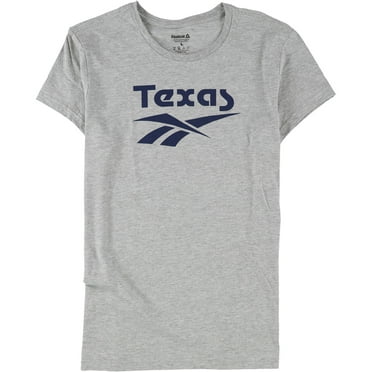 Reebok Womens Texas Graphic T-Shirt, Grey, Small