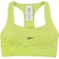thumbnail image 1 of Reebok Womens Textured Sports Bra, Yellow, X-Small, 1 of 2