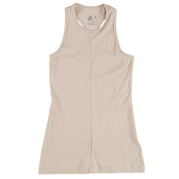 Reebok Womens Training Essentials Racerback Tank Top, Beige, Small