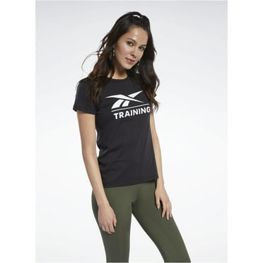 Reebok Womens Training Graphic T-Shirt, Black, Medium