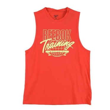 Reebok Womens Training Worldwide Tank Top, Orange, Small