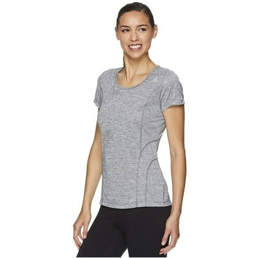 Reebok Womens Two Tone Basic T-Shirt, Black, Small
