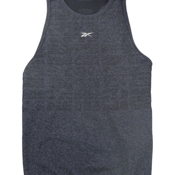 Reebok Womens Solid Tank Top, Blue, Small