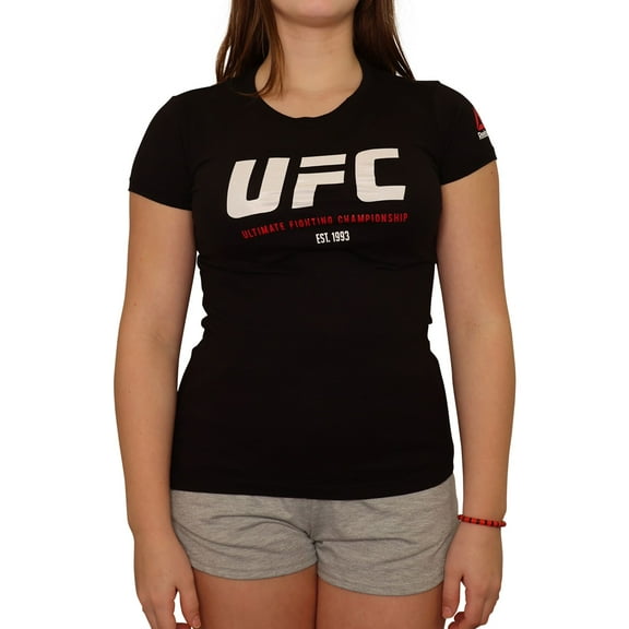 Reebok Womens UFC Est 1993 Graphic T-Shirt, Black, Medium