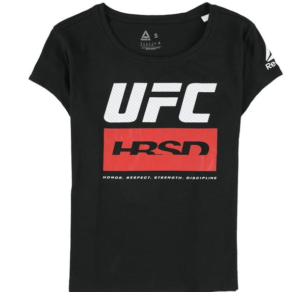 Reebok Womens UFC Fan Gear Fight Week Graphic T-Shirt, Black, X-Large