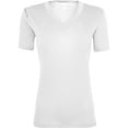 thumbnail image 1 of Reebok Womens Volt V-Neck Performance Basic T-Shirt, White, X-Large, 1 of 1