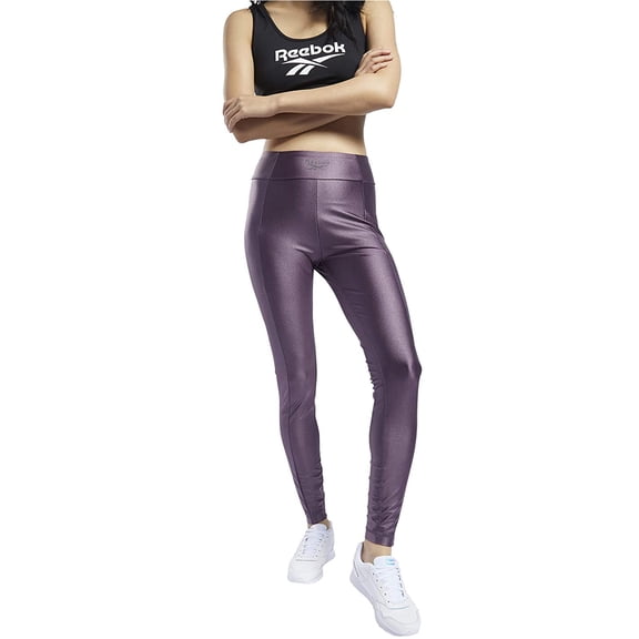 Reebok Womens Wonder Woman Compression Athletic Pants, Purple, Small