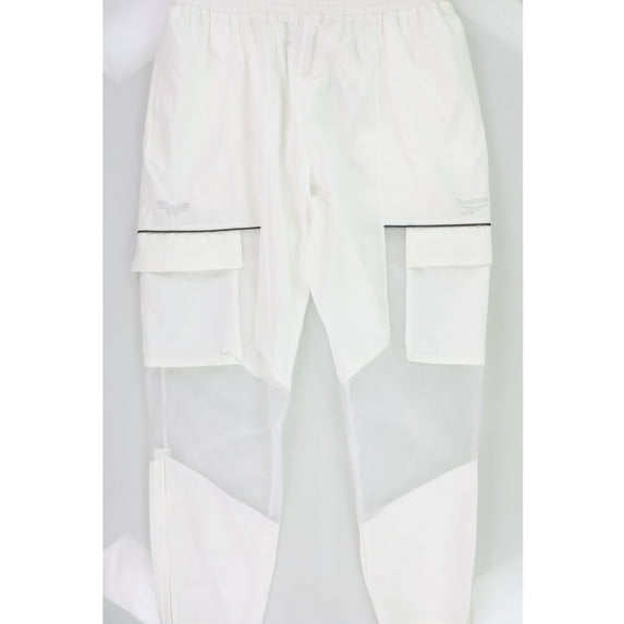 Reebok Womens Wonder Women Track Relaxed Athletic Pants, White, X-Large