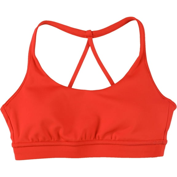Reebok Womens Workout Ready Tri-Back Sports Bra, Red, X-Small