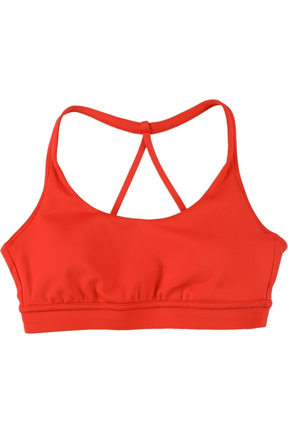 Womens Workout Ready Tri-Back Sports Bra, Red, X-Small