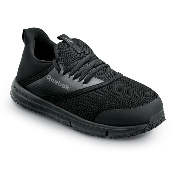 Reebok Work DayStart Work, Women's, Black, Steel Toe, EH, MaxTRAX Slip Resistant, Low Athletic, Work Shoe (7.5 M)