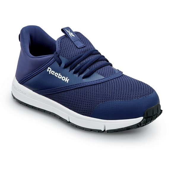 Reebok Work DayStart Work, Women's, Blue/White, Steel Toe, EH, MaxTRAX Slip Resistant, Low Athletic, Work Shoe (10.0 M)