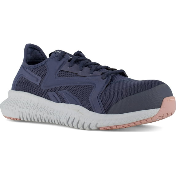 Reebok Work Flexagon 3.0 Work, Women's, Blue/Pink, Comp Toe, EH, Low Athletic, Work Shoe (8.5 W)